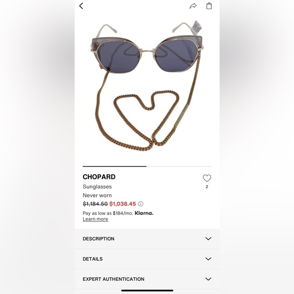 New! 👑CHOPARD ICE CUBE Sunglasses SCHF74 300F, Authentic - Picture 11 of 16